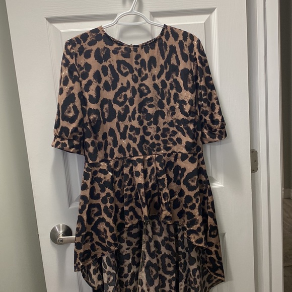 Leopard Print High-low SHEIN Top - Picture 6 of 7